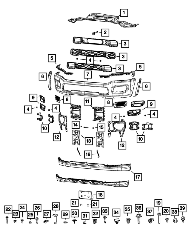 68449343AA - : Fog Lamp Bezel Kit for Mopar Image