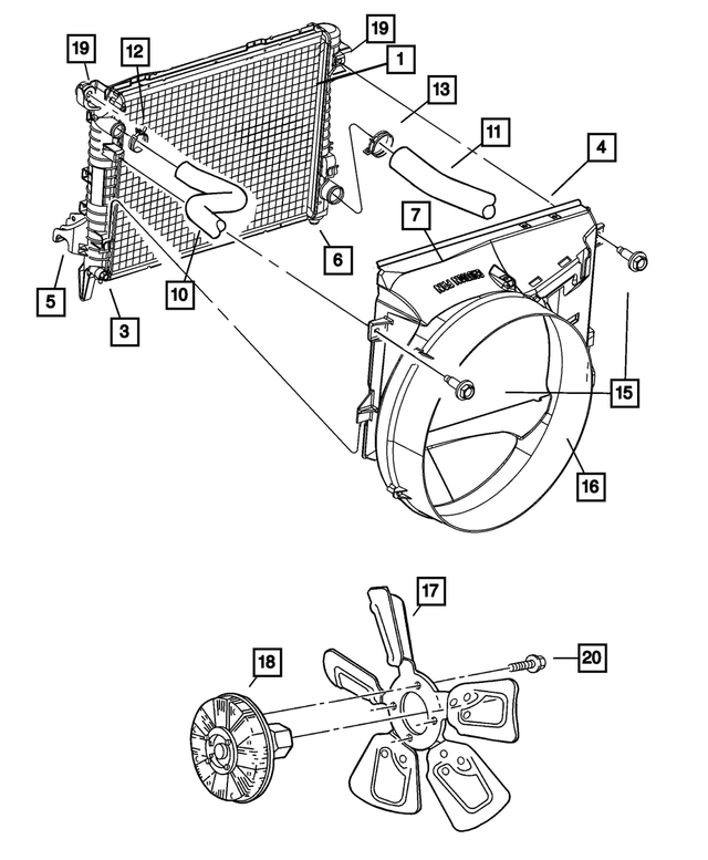 55056682AB - : Engine Cooling Radiator for Mopar Image