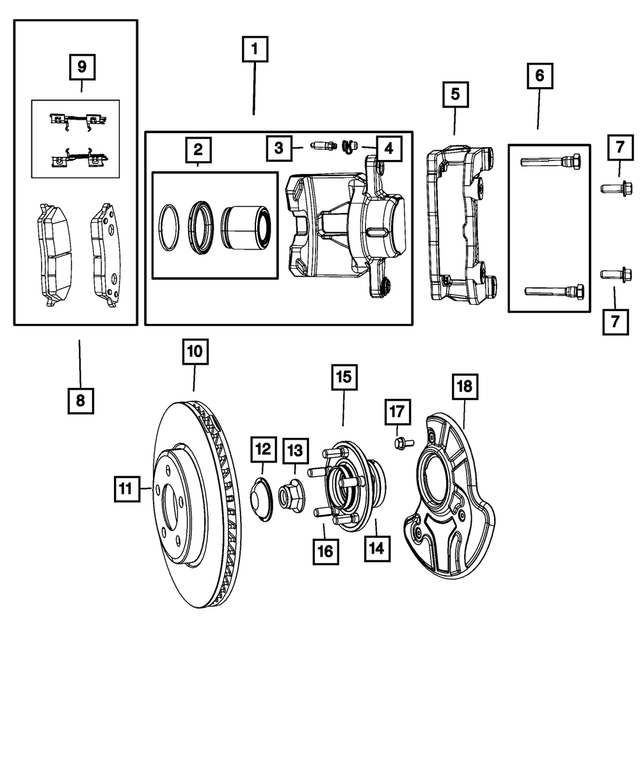 R5142557AB - Brakes: Disc Brake Caliper Assembly, Remanufactured, Left for Mopar Image