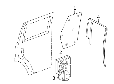 Glass - Rear Door for 2012 Jeep Liberty #0
