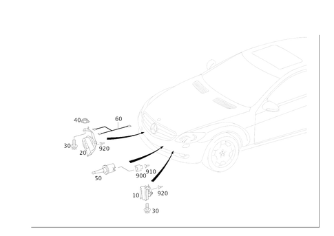 Horn and Outboard Temperature Indicator for 2009 Mercedes-Benz CL65 AMG #0