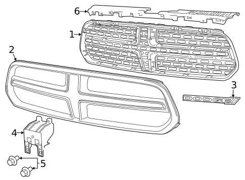 Grille & Components for 2018 Dodge Durango #0
