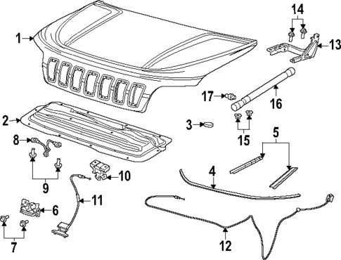 Hood & Components for 2022 Jeep Cherokee #0