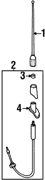 8971395294 - : 1998-2002 Honda Passport - Antenna Base for Honda: Passport Image
