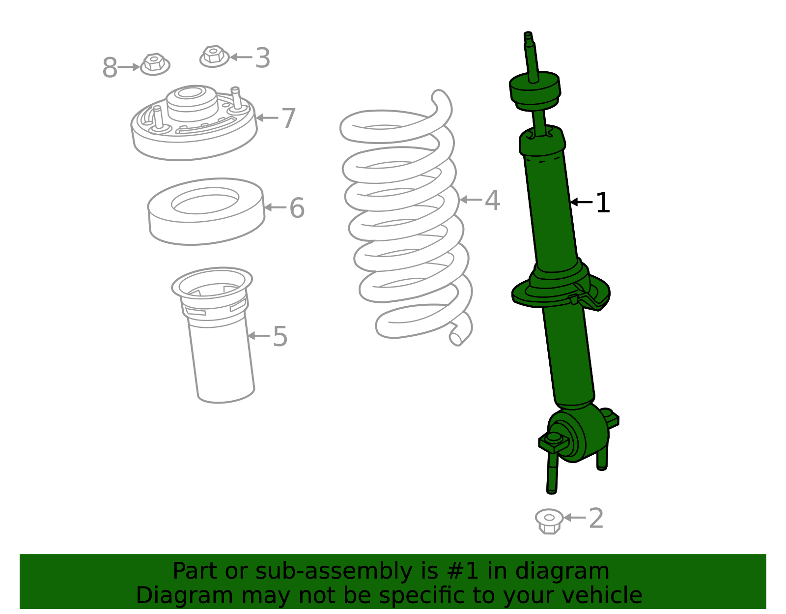 2014-2017 Ford Shock Absorber Assembly AST-86018 | OEM Parts Online