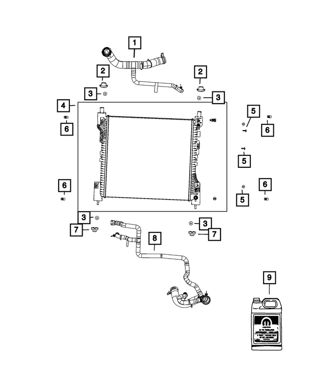 68572406AA - Cooling: U Type Nut for Jeep: Grand Cherokee L Image