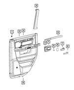 68223326AA - Doors, Door Mirrors and Related Parts: Handle Cover, Right for Mopar Image