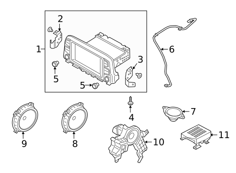 Antenna & Radio for 2021 Hyundai Kona Electric #2