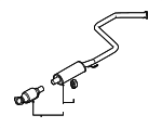28600GG410 - Exhaust: Muffler &amp; Pipe for Kia Image