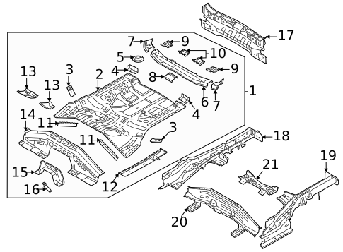 Rear Body & Floor for 2023 Kia Seltos #0