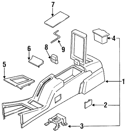 Center Console for 1997 Subaru SVX #0