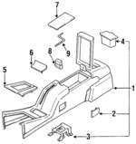 92060PA040MD - Body: Console Assembly for Subaru: SVX Image