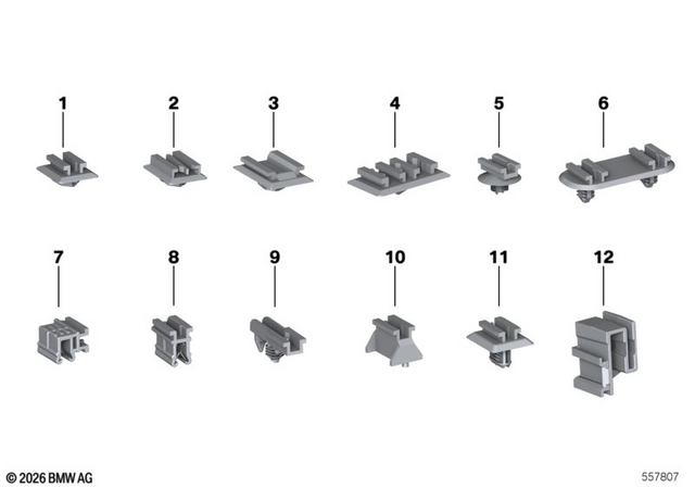 61131378997 - General Electrical System: Bracket, Plug Connection White -  for BMW-Motorrad Image