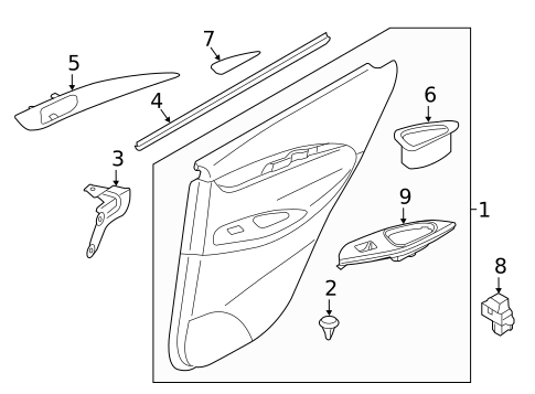 Interior Trim - Rear Door for 2016 INFINITI QX50 #0