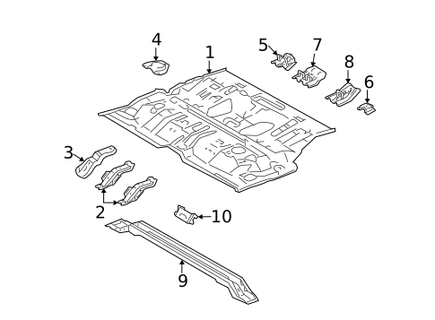 Floor & Rails for 2005 Lexus GX470 #1