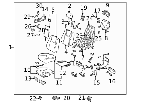 Front Seat Components for 2010 Lexus RX450h #0
