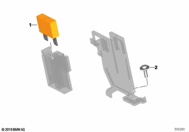61138367132 - General Electrical System: Fuse Maxi, Orange - 40A for BMW-Motorrad Image image