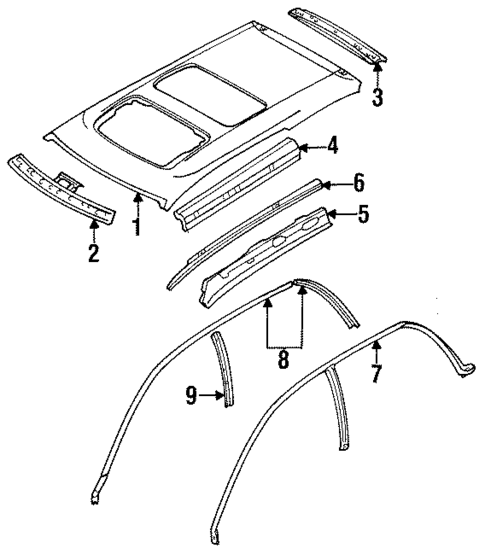 Roof & Components for 1996 Subaru Legacy #0