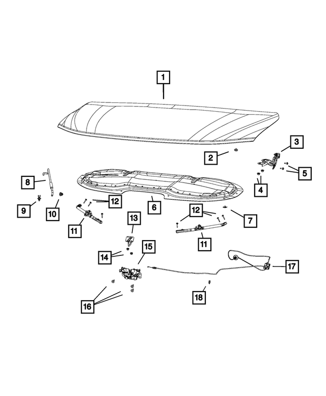 5253192 - Body Sheet Metal Except Doors: Hood Bumper for Mopar Image image