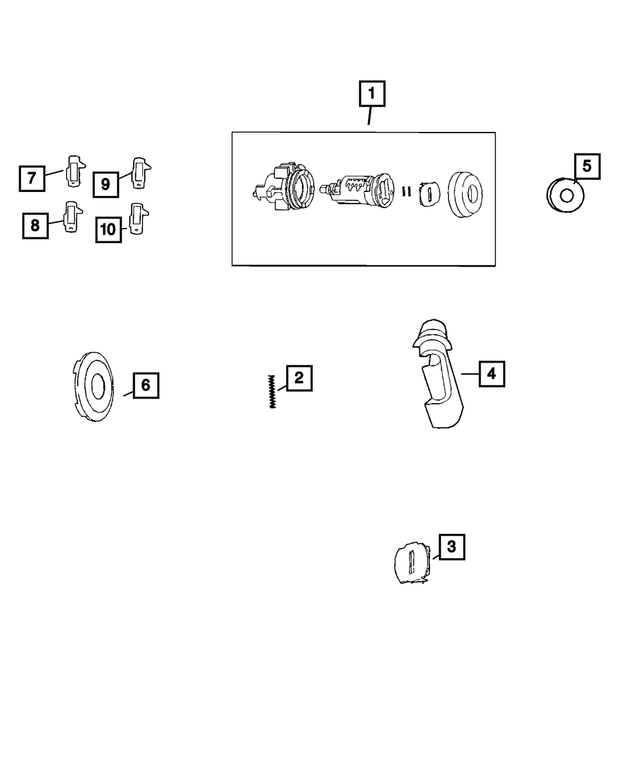 68078076AB - Doors, Door Mirrors and Related Parts: Latch Clip Kit for Mopar Image image
