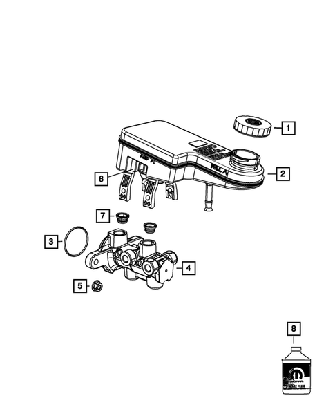 Brake Master Cylinder for 2012 Dodge Journey #0