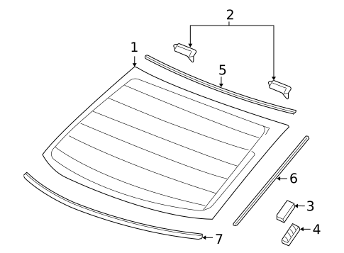 Glass & Hardware - Back for 2010 Honda Accord #0