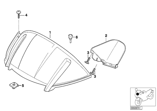 46637685363 - : Instruments Cover - Rohteil/Blank for BMW-Motorrad Image