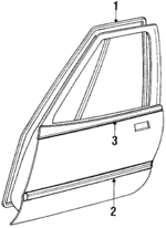 6786116170 - Body: Weatherstrip for Toyota: Tercel Image