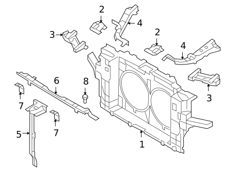 Radiator Support for 2010 INFINITI FX50 #0