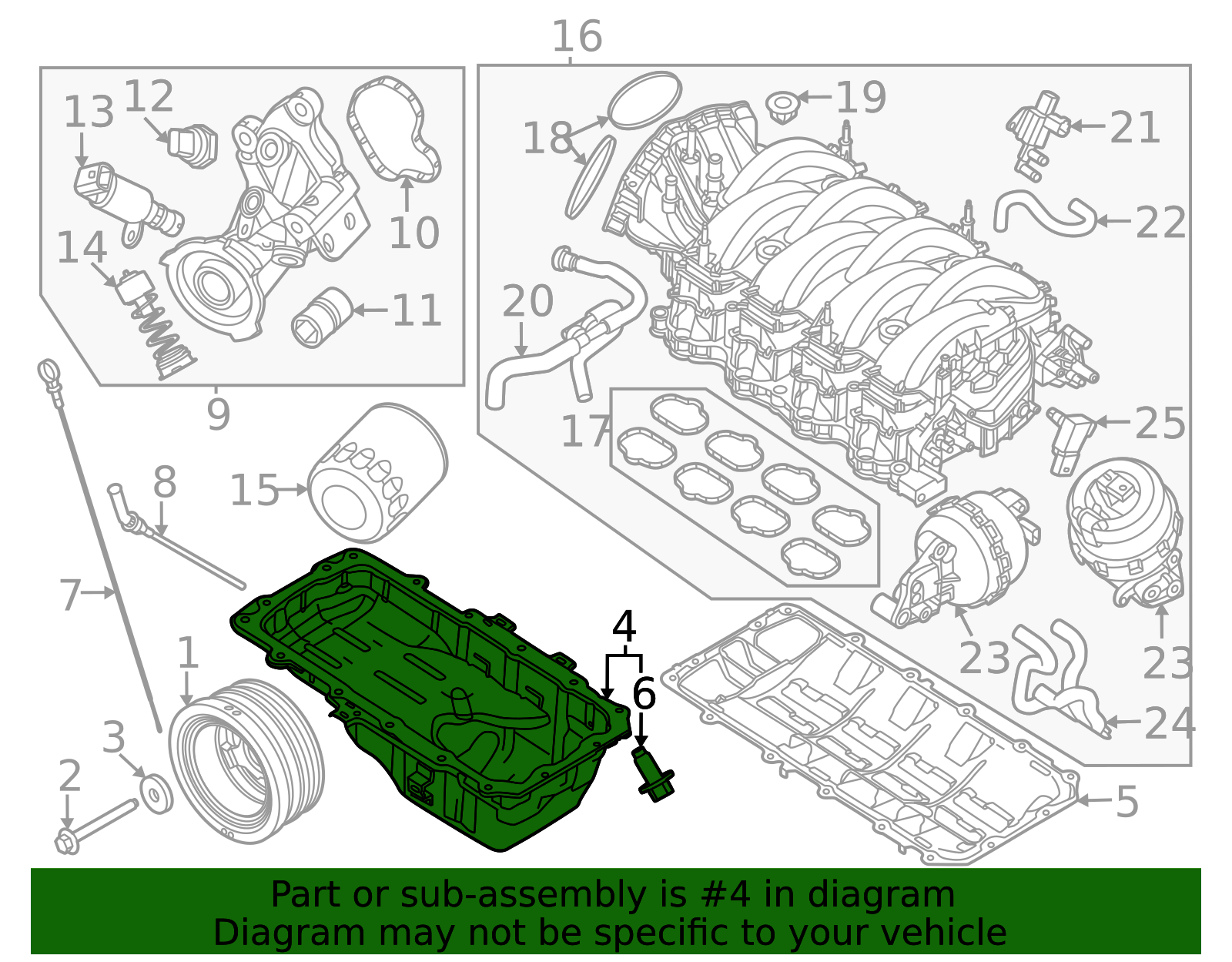 2024-2025 Ford Mustang Oil Pan PR3Z-6675-D | Ford OEM Parts Online