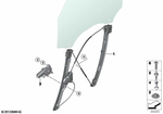 51337286483 - : Window Lifter Without Motor, Front Left for BMW Image