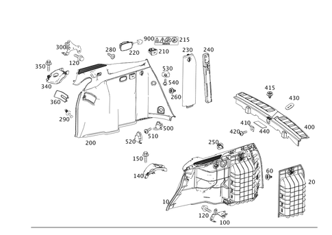 Trunk Lining for 2010 Mercedes-Benz GLK350 #0