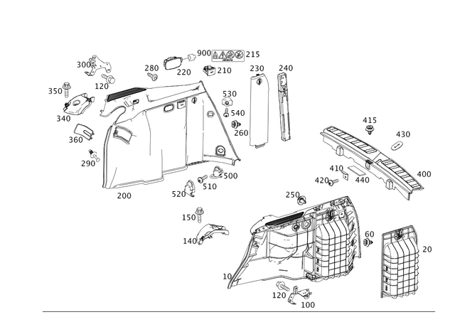 2046905200 - Trim and Lining: Trim Molding for Mercedes-Benz Image image