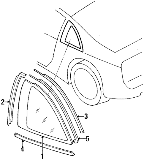 Glass & Hardware for 1996 Nissan 300ZX #0