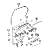 55315138AC - Interior Trim: Door Window Opening Molding, Right for Mopar Image
