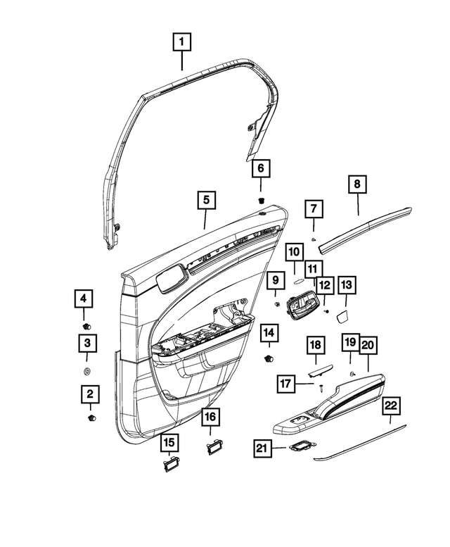 55315138AC - Interior Trim: Door Window Opening Molding, Right for Mopar Image