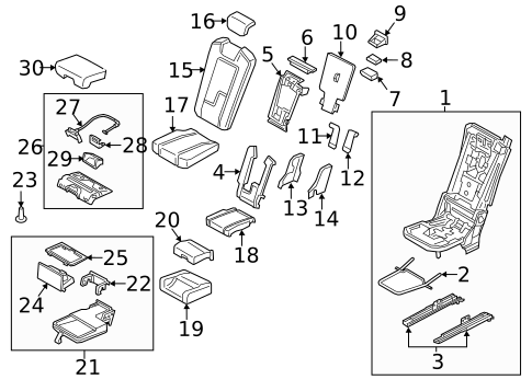 Rear Seat Components for 2019 Volvo XC90 #0