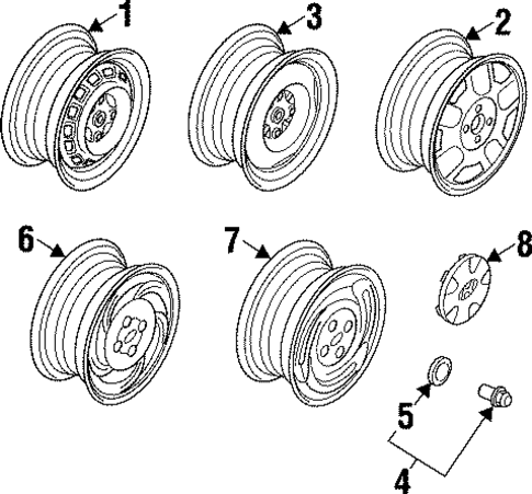 Wheels for 2000 Hyundai Elantra #0