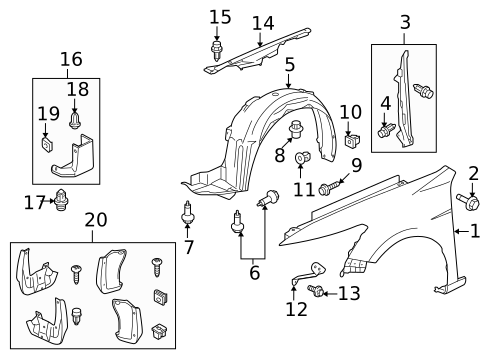 Fender & Components for 2010 Honda Accord Crosstour #0