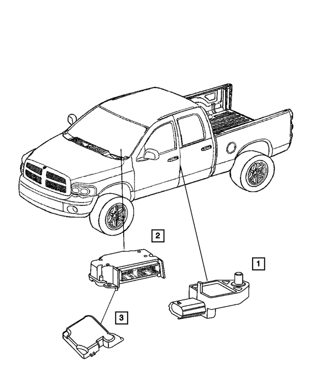 56043167AB - Electrical: Side Airbag Impact Sensor for Mopar Image image