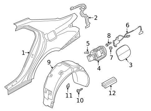 Fuel Door for 2017 Genesis G90 #0