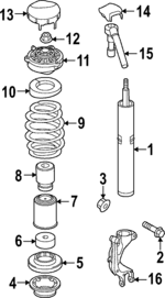 4K0412020A - Suspension: Strut for Audi: RS6 Avant, RS7 Sportback Image
