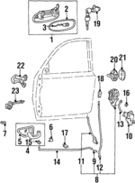 8137234000 - : 1995-1998 Hyundai Sonata - Lock Rod for Hyundai: Sonata Image