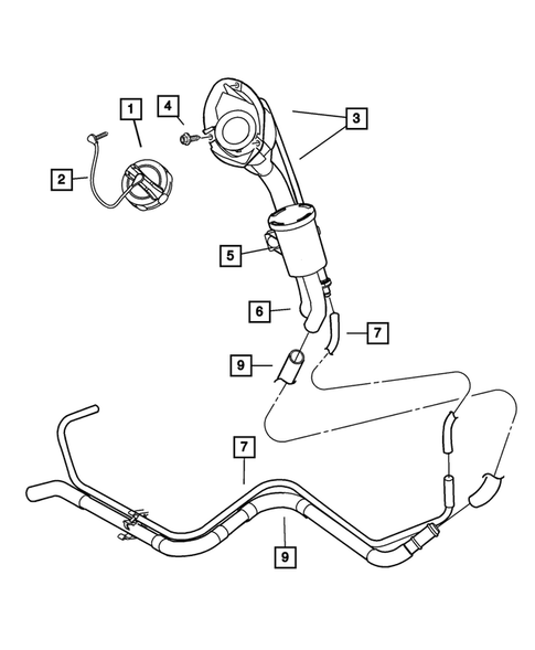 Fuel Tank Filler Tube for 2002 Jeep Liberty #0