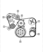 6502135 - Cooling: Hex Flange Nut for Dodge: Dakota, Ram 1500, Ram 2500, Ram 3500, Viper | Jeep: Cherokee, Wrangler Image
