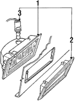 D9AZ15A201B - Electrical: Cornering Lamp for Ford: Country Squire, LTD, LTD Crown Victoria | Mercury: Colony Park, Grand Marquis, Marquis Image