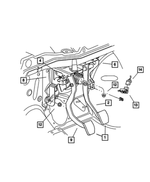 4860035AA - Clutch: Brake Pedal Bracket for Mopar Image