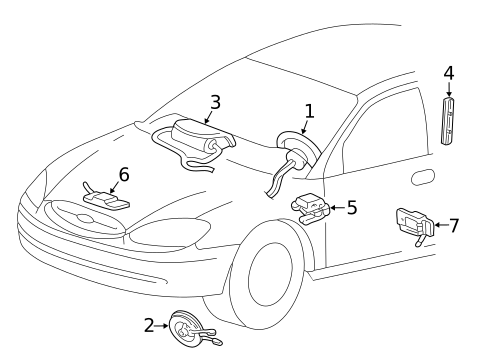 Air Bag Components for 2004 Ford Taurus #0