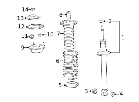 Struts & Components for 2013 Lexus LS460 #0