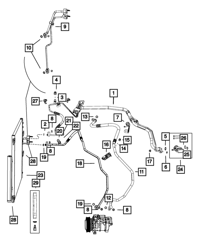 68212688AA - : A/C Discharge Line for Mopar Image
